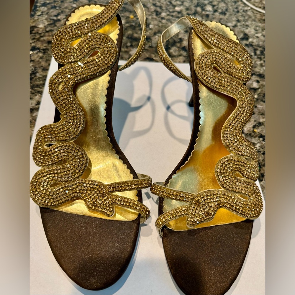 Rhinestone Snake Heels